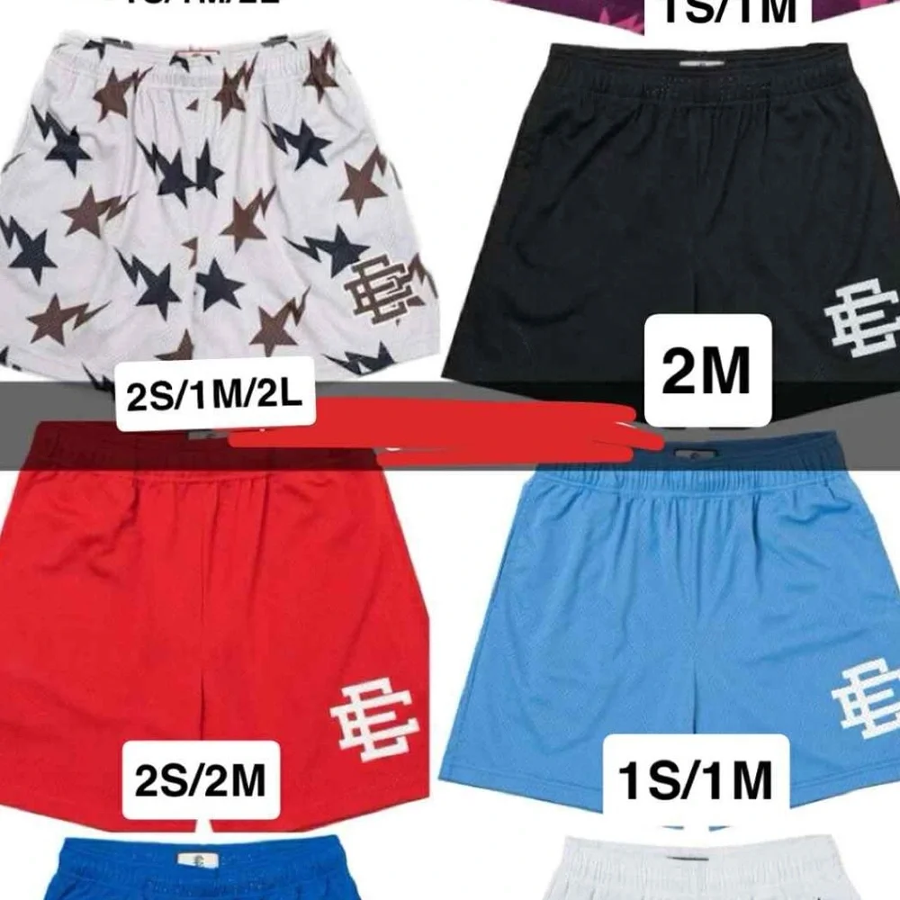 Eric Emanuel Black Athletic Shorts Performance Designer - Picture 2 of 3